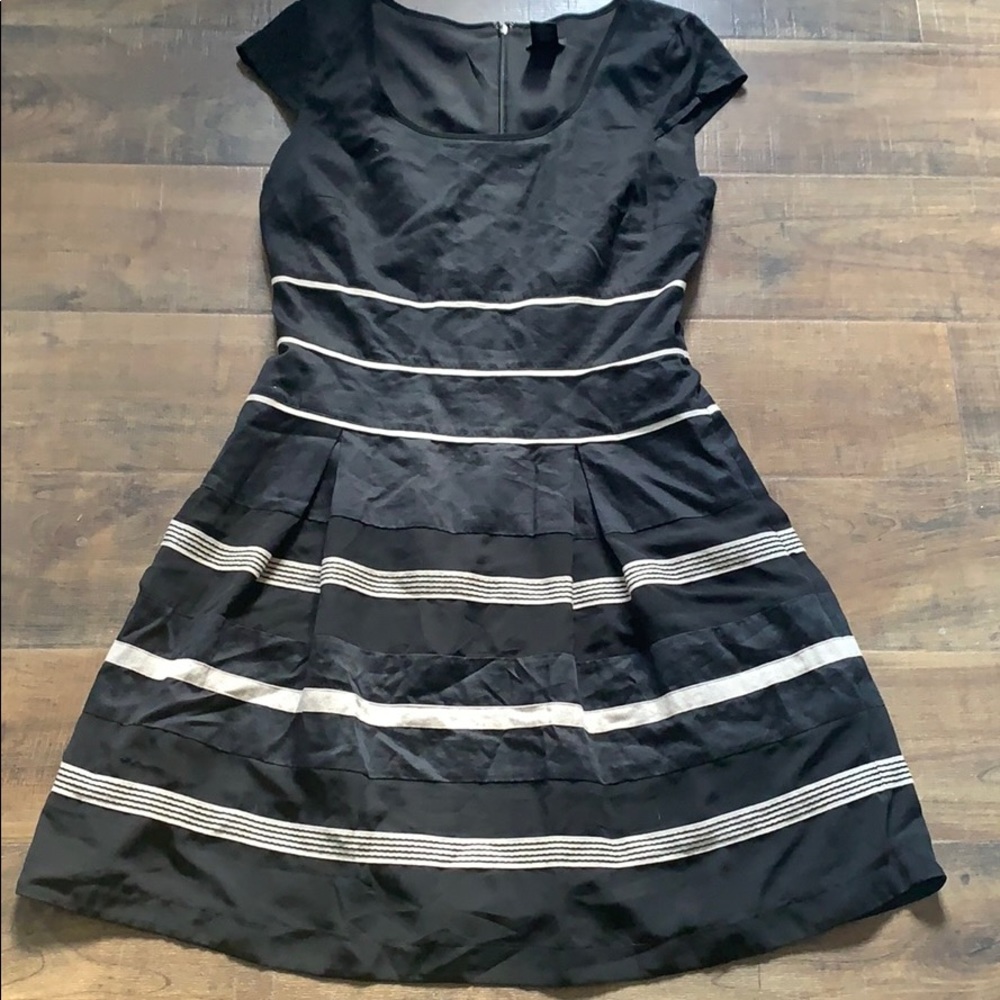 Black striped dress